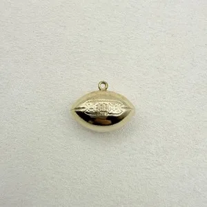 Authentic Vintage 10k Gold Plated Football Pendant Charm Sport Super Bowl Accessory