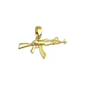 Authentic The Vanguard Aegis: 925 Sterling Silver and Gold-Plated AK Rifle Talisman