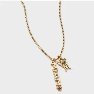 Authentic MLS Gold Plated Charm Necklace - Inter Miami iBijoux Sport by Luv Aj