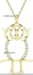 Authentic The Nocturnal Guardian: Diamond-Eyed Owl Wisdom Amulet