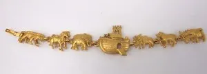 Authentic The Sanctuary of Divine Passage: Noah’s Ark Golden Talisman Bracelet