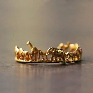 Authentic Creative Animals Jewelry 18k Yellow Gold Plated for Women Paty Rings Size 6-10