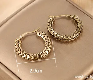 Authentic 1 Pair IG Style XUPING Geometric Plating 304 18K Gold Plated
