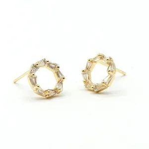 Authentic Celestial Orbs: 18K Gold-Plated Sacred Link Studs