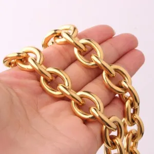 Authentic Women Men Silver Color/Gold Plated Rolo Oval Chain Necklace