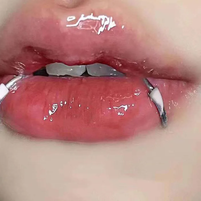 Authentic The Fang of Shadows: Gothic Stainless Steel Lip Fangs
