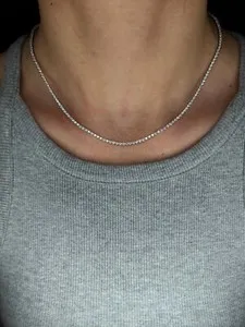 Authentic 6Ct Round Cut Lab Created Diamond 2MM Tennis Necklace 14K White Gold Plated 15''
