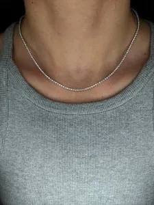 Authentic 6Ct Round Cut Lab Created Diamond 2MM Tennis Necklace 14K White Gold Plated 15''