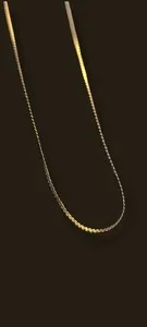 Authentic Dainty 14K Gold plated S-Link Chain Necklace 15" + 2" ext chain