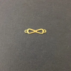 Authentic 2 Loop Gold Plated Open Figure Eight Connector Drops (15) mtl359B