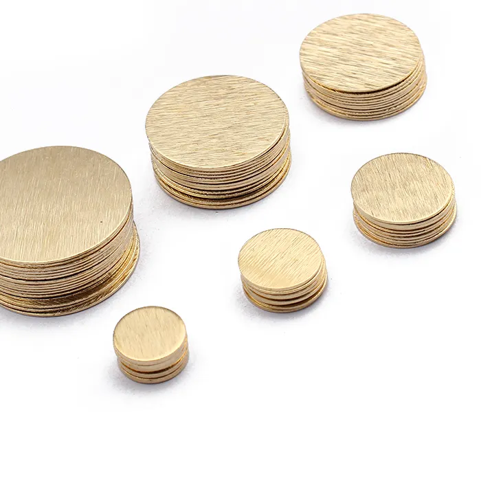 Authentic Textured 10 12 15 20 22 25mm Round Disc charms StampingTags Pendant For Handmade Earrings Necklace Jewelry Making Supplies