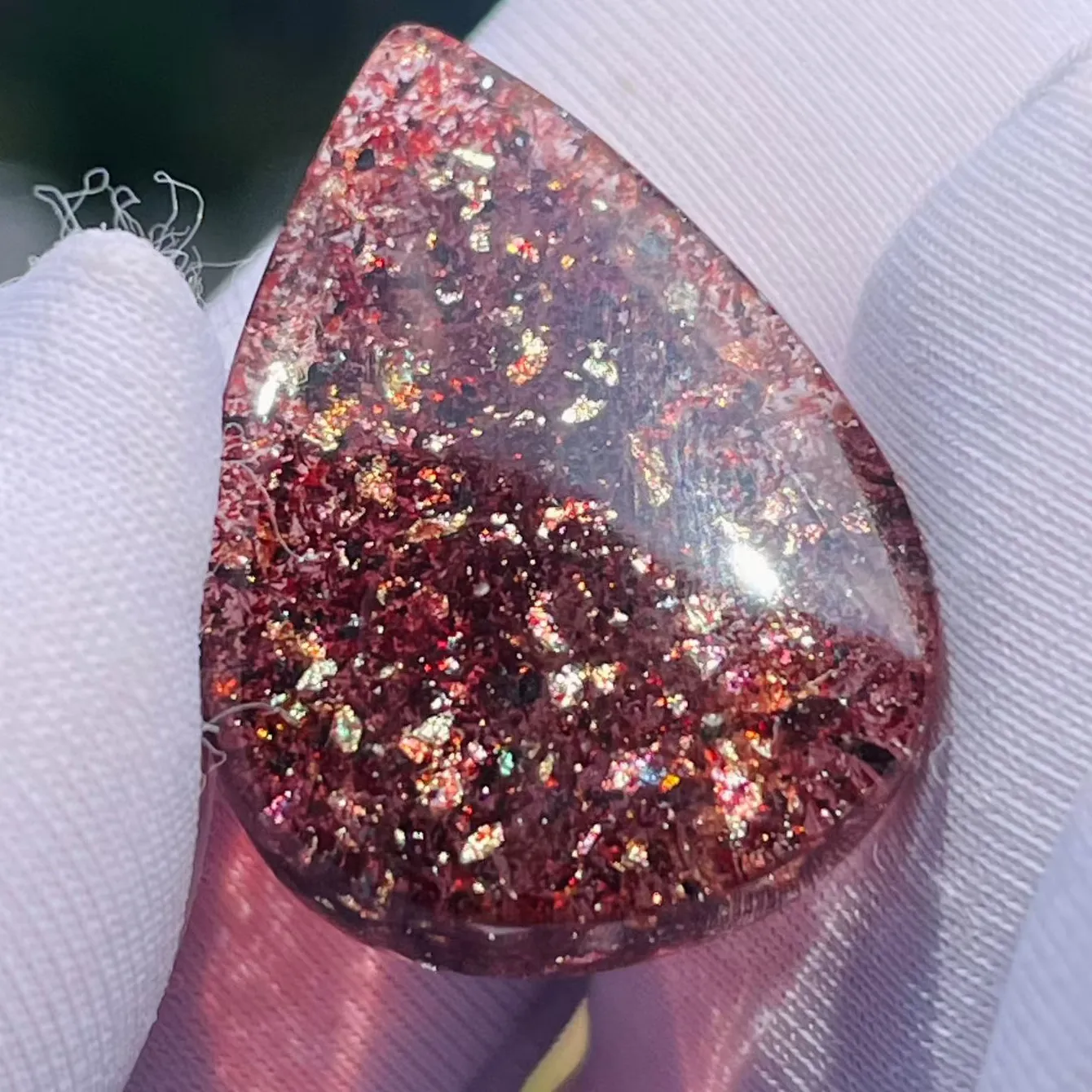 Authentic Natural Red Super Seven 7 Rutilated Quartz Pendant 21*15*5mm Red Lepidocrocite Water Drop Necklace Crystal Genuine AAAAA