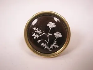 Authentic Flower Gold Plated KREMENTZ SINGLE Vintage Cuff Link replace lost/broken zh64
