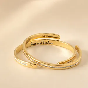 Authentic Bent Not Broken Bangle 18kt Gold-plated Sterling Silver By Danbury Mint