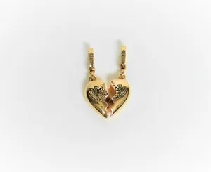 Authentic Heartbroken yet Unbroken: A Broken Heart Duo Charm of Resilience and Love