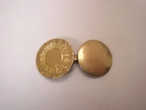Authentic Engraved Gold Plated SINGLE Vintage Cuff Link replacement lost/broken aa140