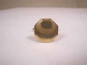 Authentic The Solitary Geometric Guardian Octagonal Gold-Plated Cuff Link
