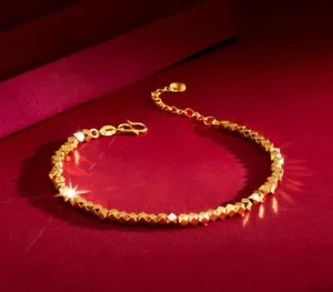 Authentic Broken gold 24K Thai Baht Yellow Gold Plated Jewelry 6.5"