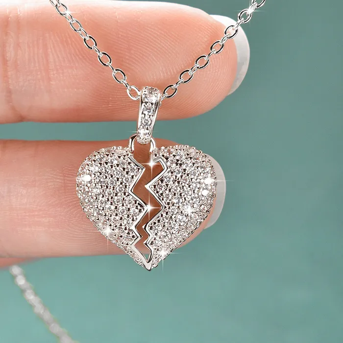 Authentic Heartbreak Transformed: Cracked Heart of Resilience Pendant