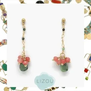 Authentic Guardian of the Heart - Ruby Zoisite Dangle Earrings
