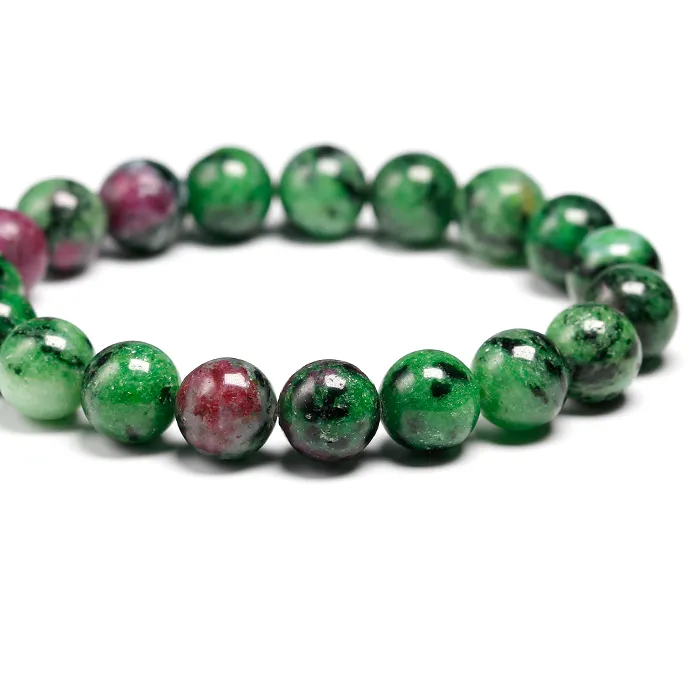Authentic The Verdant Heart: Ruby in Zoisite Sacred Energy Bracelet