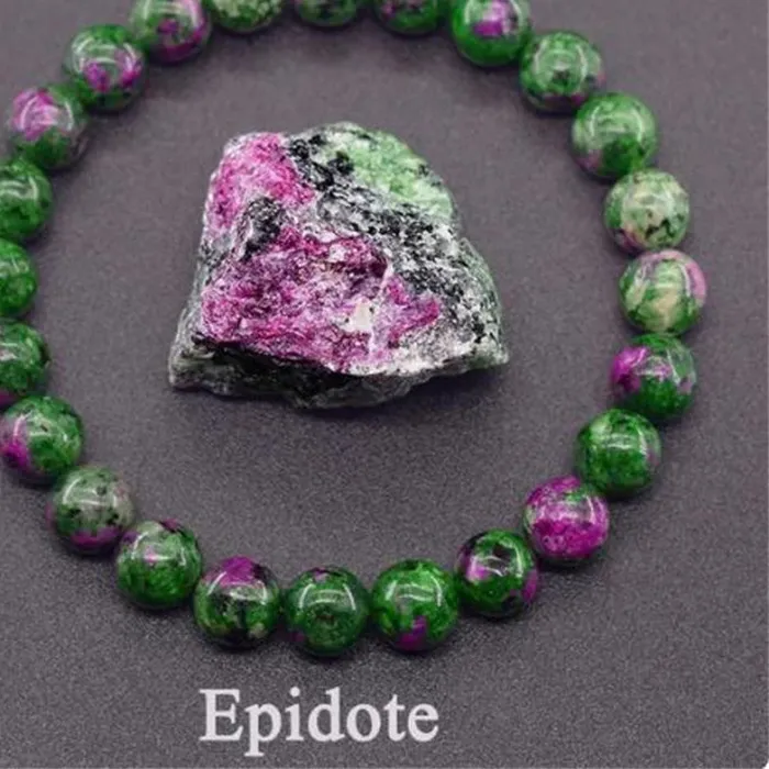 Authentic Charm Geniune Natural Epidote Zoisite Stone Bead Bracelet Homme Bracelet Made of Natural Stone Gifts Jewelry for Women