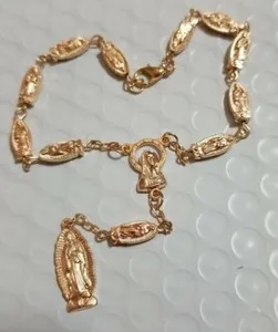 Authentic CHRISTIAN CATHOLIC Gold Plated Bracelet FOR SAINT MARY Free Shipping