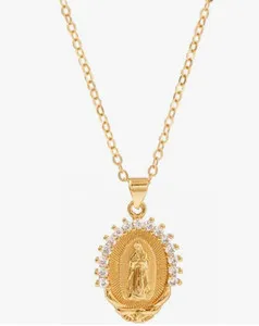 Authentic 14K Gold-Plated Our Lady of Guadalupe Pendant from Catholic Heirlooms