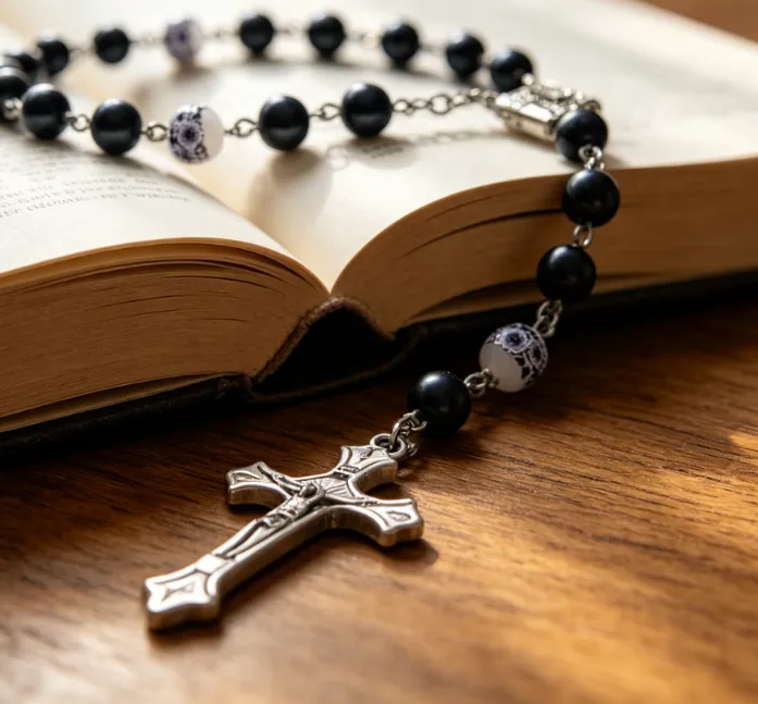 Authentic Celestial Petal Rosary: A Sacred Vessel of Divine Fertility