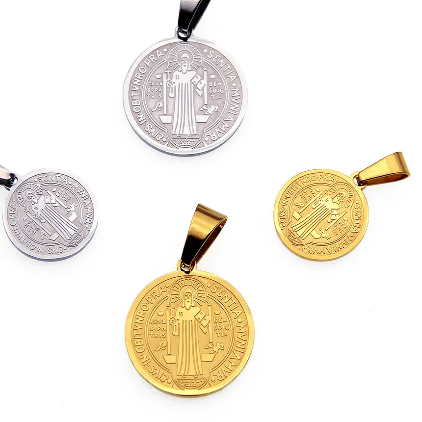 Authentic Sacred Shield Of Saint Benedict Gold- Plated Talisman
