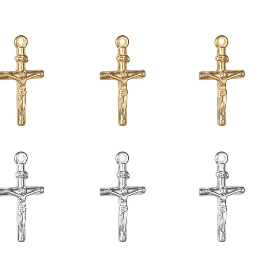 Authentic 5PCS/Lot Jesus Pendant For Necklace Catholic Jesus Charm Religious Jewelry Making Cross Accessories