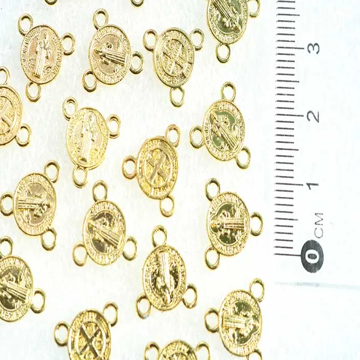 Authentic Mini Rosary Center Catholic Mini Three Hole Charm Lady Center Necklace Charm Pendant Jewelry Making DIY Jewelry Accessories