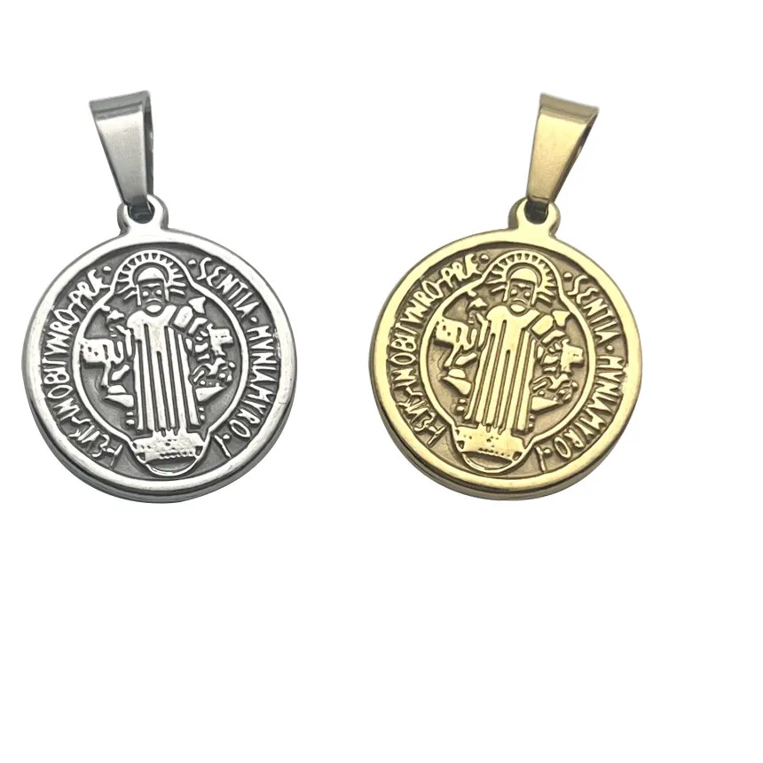 Authentic ACEROLL Catholic Pendant Charms Of Saint Benedict Medal For Christian