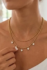 Authentic Celestial Sphere Radiant Gold Dangle Choker