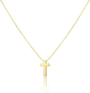Authentic Radiant Faith: The 14K Gold-Plated Dainty Cross Choker