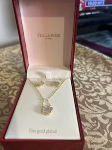 Authentic Stella Rose London Necklace And Earrings Fine Gold Plated
