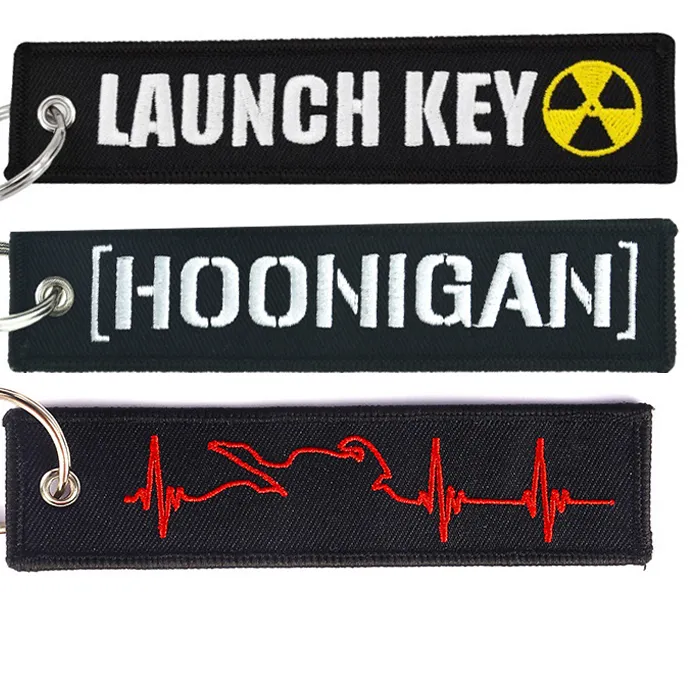 Authentic Voikukka Jewelry 2022 Product Hoonigan Launch Key Both Sides Embroidered Motorcycle Keychain Boyfriend