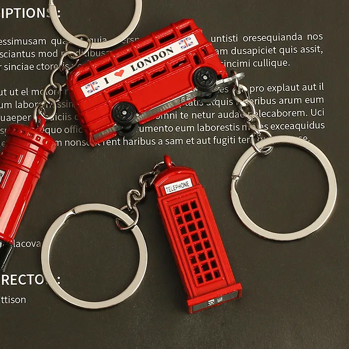 Authentic London Red Key Organizer Mail Box Key Holder Key Pendant Keychain Souvenir Key Chain Key Ring For Friends
