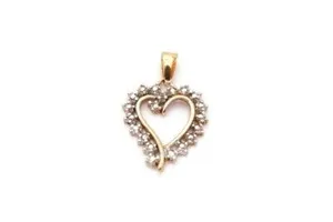 Authentic Radiant Heart of Eternal Devotion Gold-Plated Sterling Silver Pendant