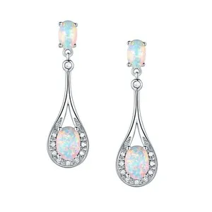 Authentic Sacred Harmony: 18K White Gold/Rose Gold Plated Dangle Earrings
