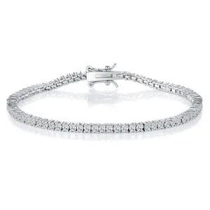 Authentic The Infinite Radiance 2.0MM White Gold Plated Tennis Bracelet