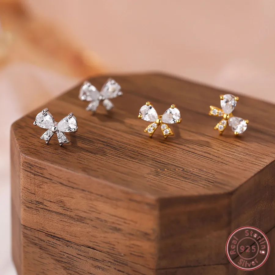 Authentic Celestial Bow of Sterling Silver and Zircon Radiance