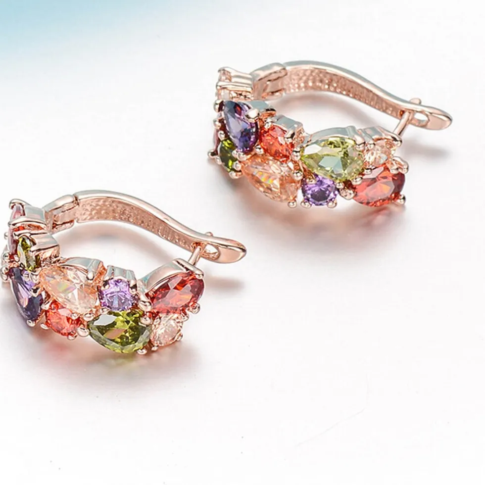 Authentic Aurora's Whisper: Crystal Rhinestone Ear Studs of Radiant Protection