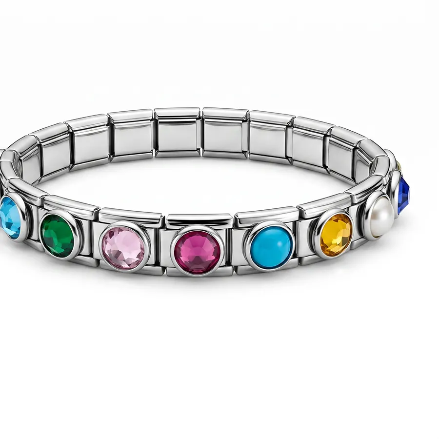 Authentic Celestial Starlight Elastic Bangle and Sparkling Zircon Talisman