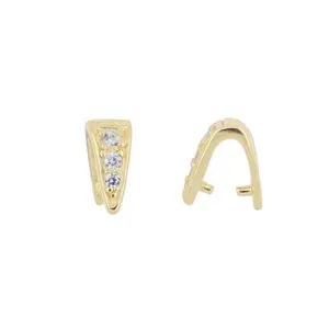 Authentic Twin Radiant Sun‑kissed Pendants – Gold‑Plated Sterling Silver with Sparkling CZ