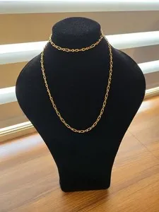 Authentic The Golden Continuum: Emma Page 88cm Textured Link Chain