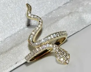 Authentic The Serpent of Eternal Radiance: 14K Gold-Plated Celestial Band
