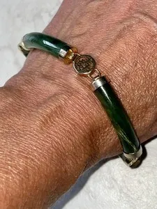 Authentic The Verdant Harmony Jadeite Gold-Plated Talisman