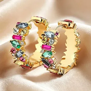 Authentic Celestial Prism Huggie Hoops: A Symphony of Radiant Light