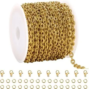 Authentic The Golden Thread of Destiny - 5 Meters of Embossed Oval Sacred Link Chain